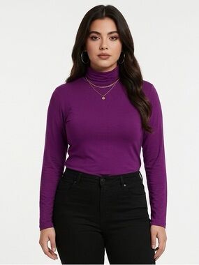 NWT Amazon SZ XL rose pink mock neck turtleneck/bust 42”-52”